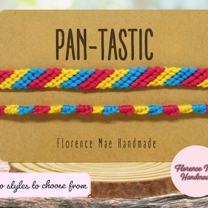 Pansexual Pride Bracelet | Anklet | Wristband | Jewelry [pan pride birthday gift, hearts not parts, pantastic, bisexual, gay, trans, LGBTQ]