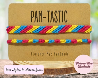 Pansexual Pride Bracelet | Anklet | Wristband | Jewelry [pan pride birthday gift, hearts not parts, pantastic, bisexual, gay, trans, LGBTQ]