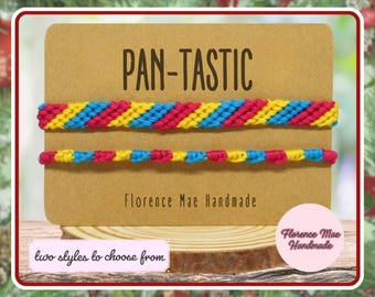 Pansexual Pride Bracelet | Anklet | Wristband | Jewelry [pan pride birthday gift, hearts not parts, pantastic, bisexual, gay, trans, LGBTQ]