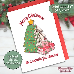 Christmas card for teacher [Digital instant download, making students bright, teacher principal tutor gift, school, daycare]
