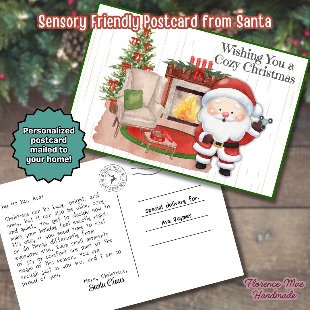 Sensory Friendly Postcard Letter From Santa | Christmas Eve Surprise ...