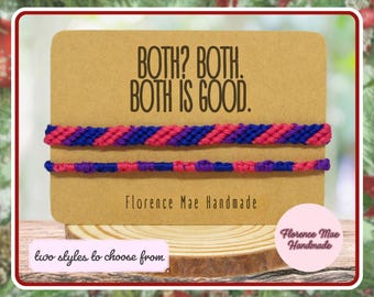Bisexual Pride Bracelet | Anklet | Wristband | Jewelry [Christmas gift, bi flag, gay pride gift, LGBTQ, bisexual birthday, pansexual pride]