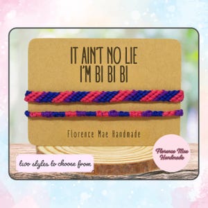 Bisexual Pride Bracelet | Anklet | Wristband | Jewelry [bi flag, gay pride gift, LGBTQ wedding favor, bisexual birthday, pansexual pride]