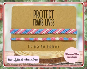 Transgender Pride Bracelet | Anklet | Wristband | Jewelry [Christmas gift, protect trans lives, trans rights matter, LGBTQ, non-binary, gay]