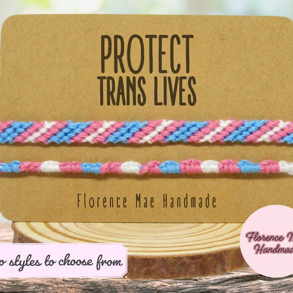 Transgender Pride Bracelet | Anklet | Wristband | Jewelry [protect trans lives, trans rights matter, LGBTQ, non-binary, queer, gay]