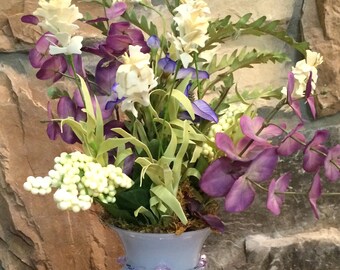Purple flower vase | Etsy