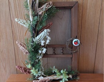 Composition florale pour porte moustiquaire