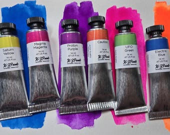 Tubes - Neon Handmade Watercolor Paint 14ml