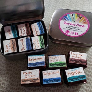 Granulating Botanical Handmade Watercolor Paint Collection