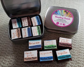 Granulating Botanical Handmade Watercolor Paint Collection
