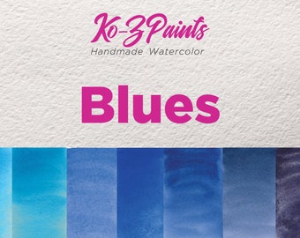 Mix & Match Blues - Matte Handmade Watercolor Set