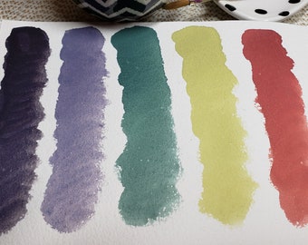 Ash Tone Watercolor Paint Set Half Pans