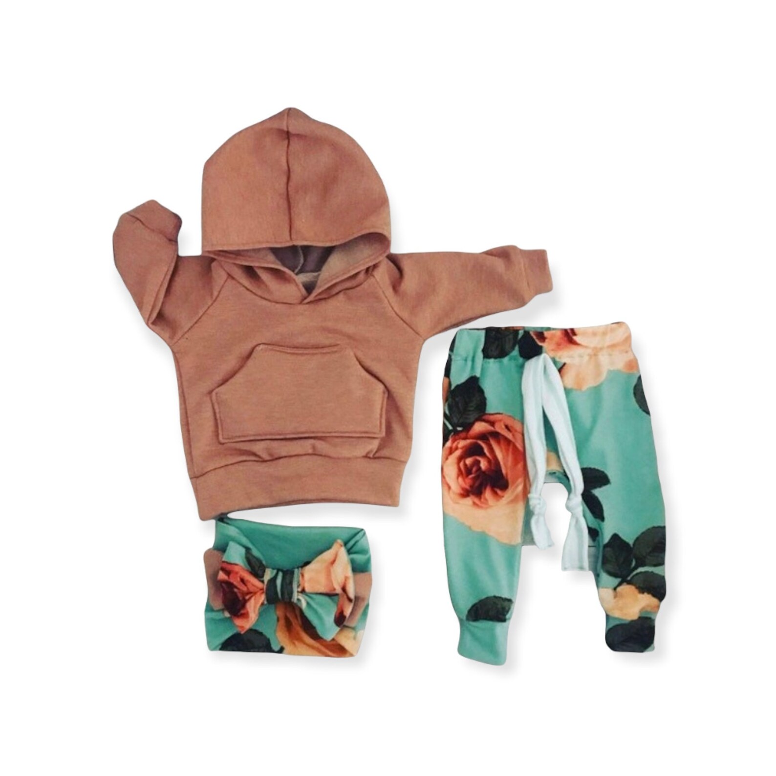 Floral Baby Girl Clothes Giant Floral Mint Mauve Baby Girl Etsy