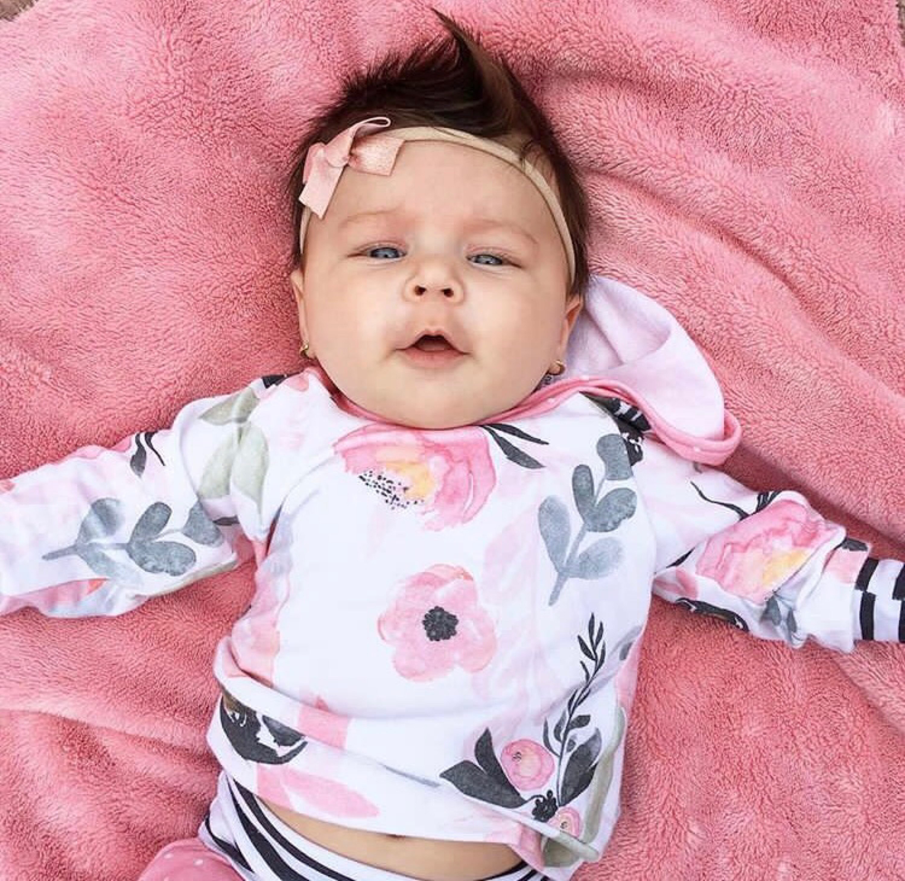 Baby girl outfit / baby girl clothes / floral print / baby Etsy