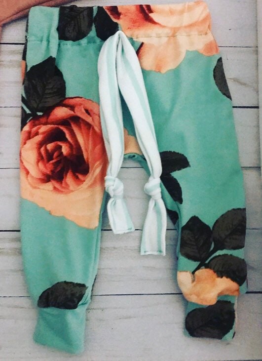 Floral Baby Girl Clothes Giant Floral Mint Mauve Baby Girl Etsy