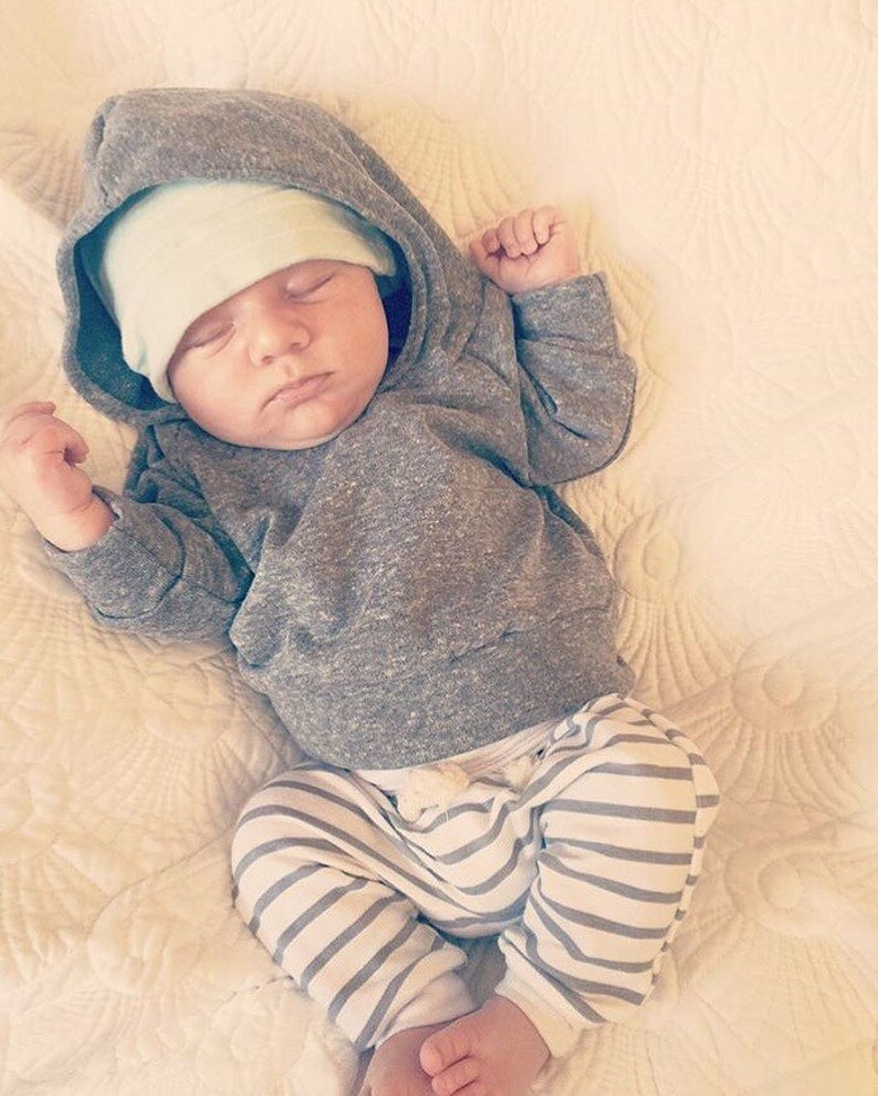 Baby Boy Outfit Unisex Baby Outfit Baby Girl Outfit Gray Etsy