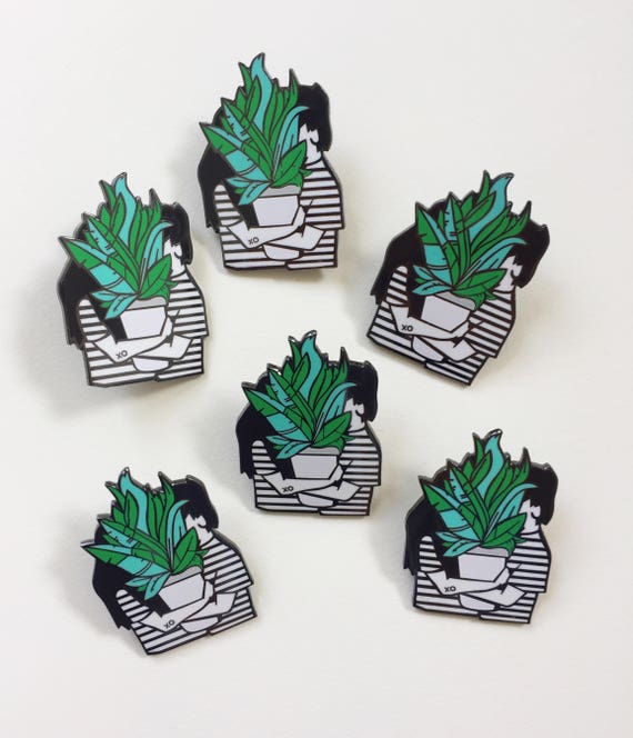 Plant Lovers Hard Enamel Lapel Pin Pins Potted Plant Pin Etsy