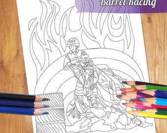 Equestrian Adult Coloring Page
