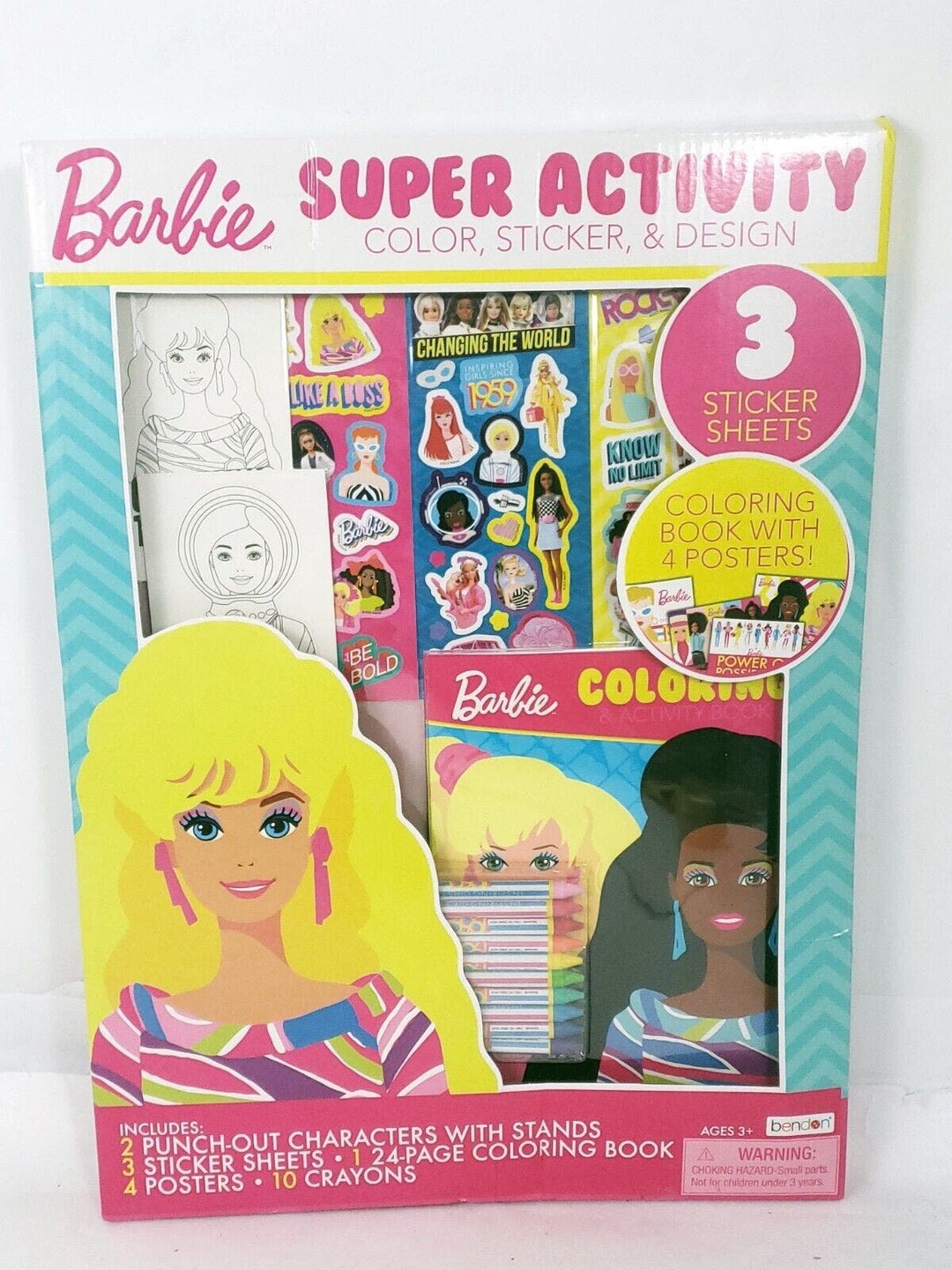 Barbie Super Activity Kit Color Book Stickers Design Bendon - Etsy