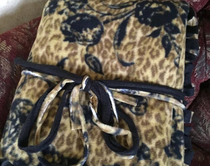 Double Fleece Knotted Blanket Etsy