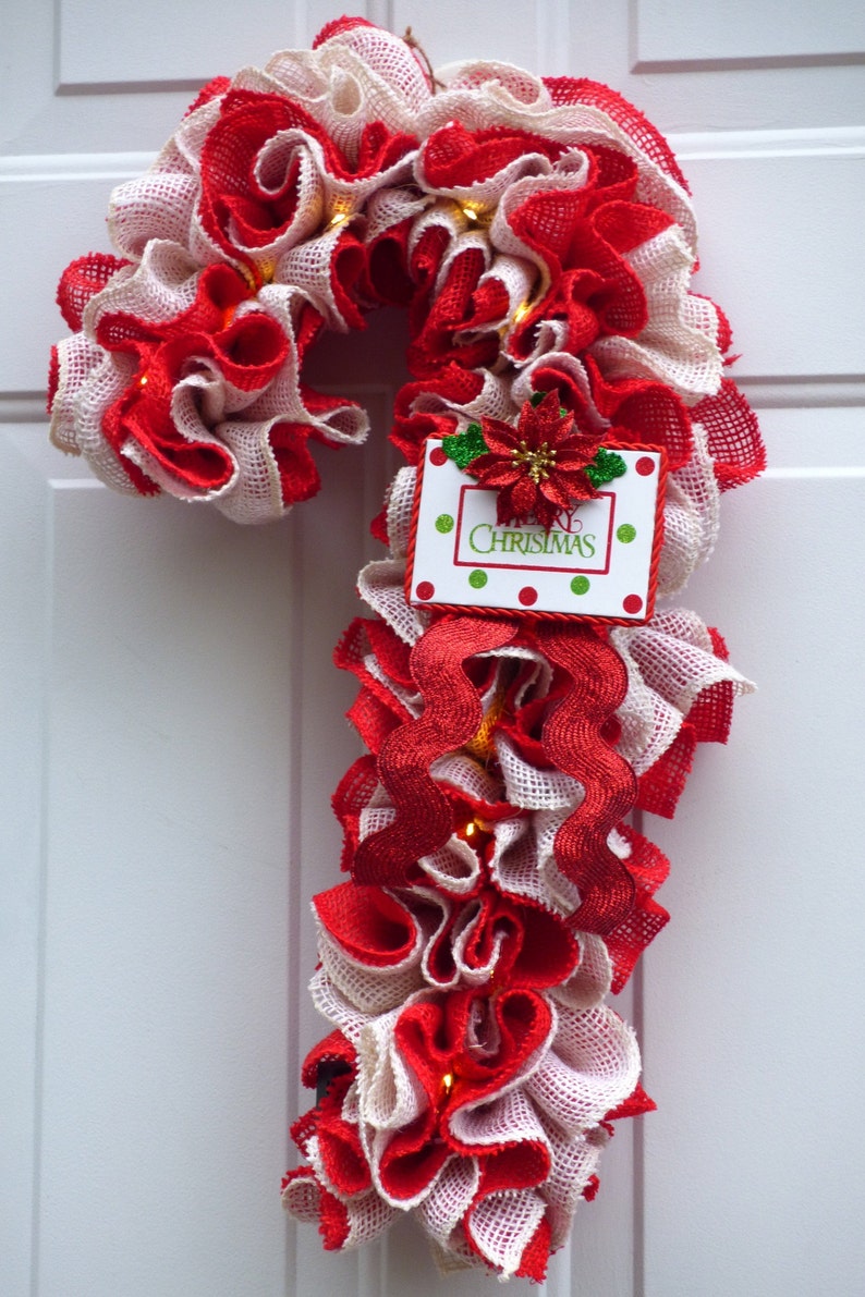 Christmas Wreath for Front Door Christmas Wreath with Lights Etsy