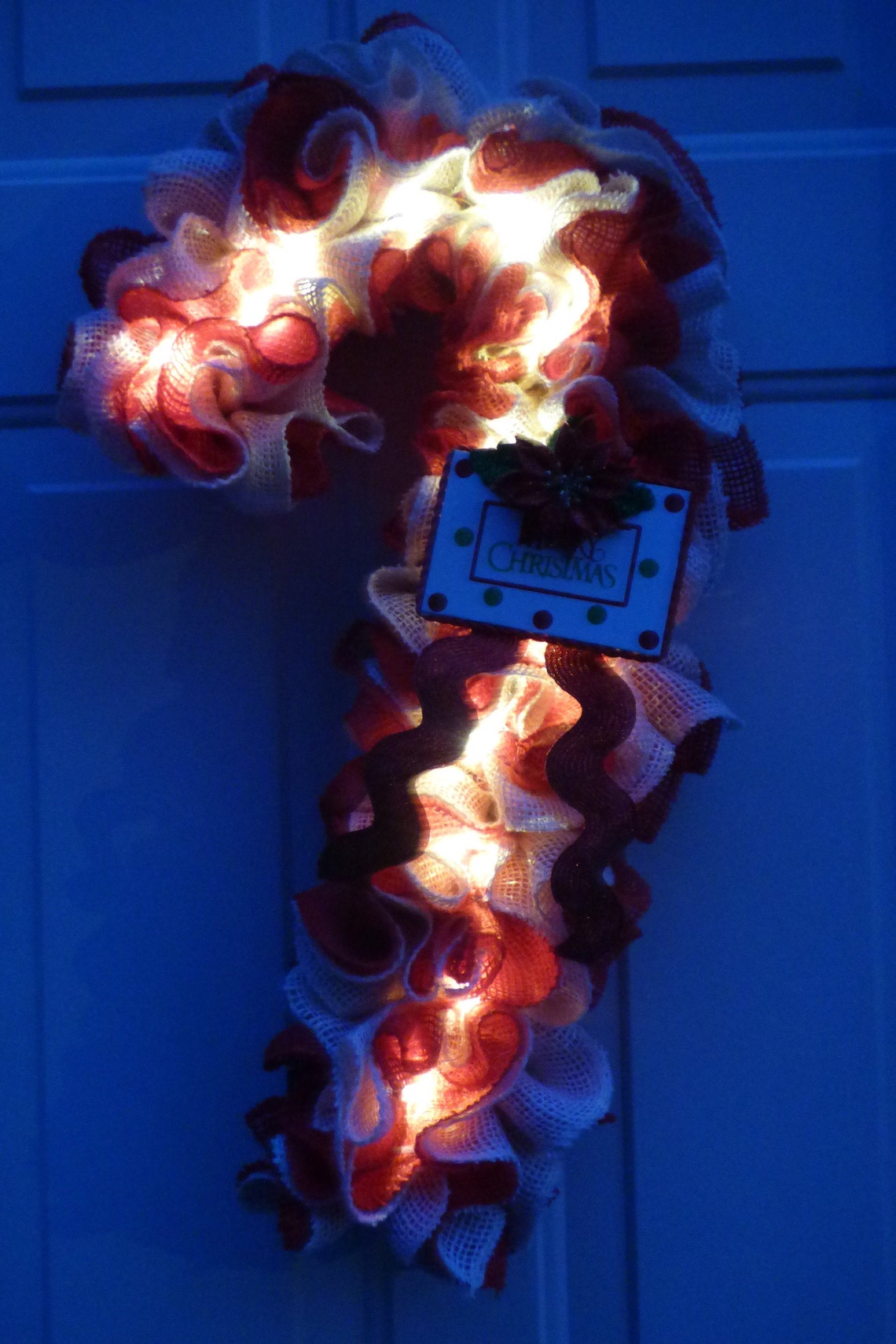 Christmas Wreath for Front Door Christmas Wreath With Lights Etsy