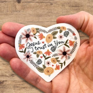 Jesus I Trust In You Sticker, Divine Mercy Vinyl Decal
