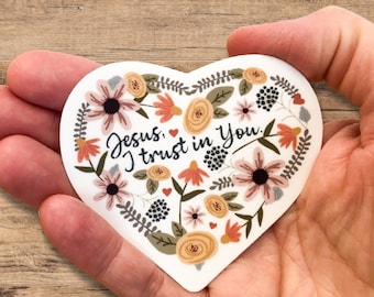 Jesus I Trust In You Sticker, Divine Mercy Vinyl Decal