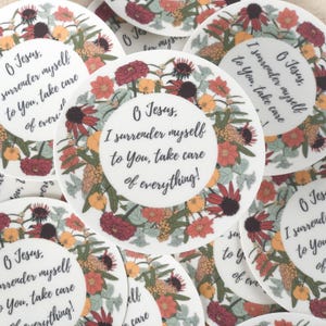 Surrender Prayer Sticker, Catholic Decal