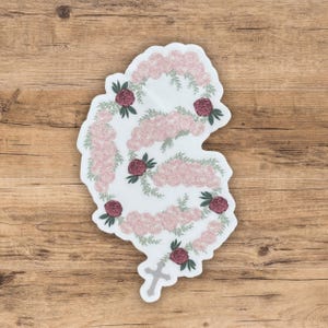 Rosary Sticker, Catholic Vinyl Decal