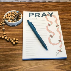 Catholic Notepad, Rosary Stationary, Catholic Teacher Gift