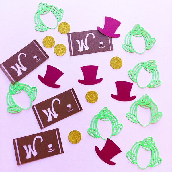 Confettis Chocolaterie – Décorations de fête Willy Wonka (120 pièces)