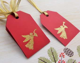 Gift Tags - Christmas Gift Tags - Christmas Angel gift tags - angel tag - Christmas tags - Chistmas favor tags- set of 8