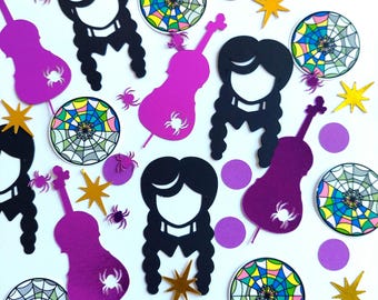 Gothic Girl Party Confetti: Dark Academia Birthday Decor - 120 pcs