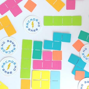 Bloques de confeti para fiestas de arcade retro Confeti para amantes de los juegos retro Confeti inspirado en Tetris Decoración interactiva 240 piezas
