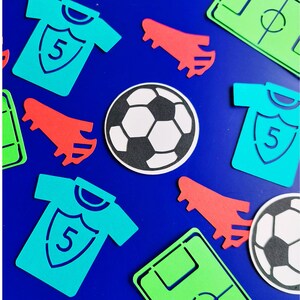 Soccer Party Confetti: Customizable Team Number, Sports Birthday Decor
