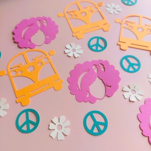 Groovy night-confetti: vrede, liefde en flowerpower voor een retro-feestsfeer 120 stuks