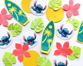 Lilo & Stitch inspired Party Confetti: Hawaiian Luau Decor, 120 pc