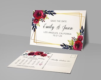 save the date postcard