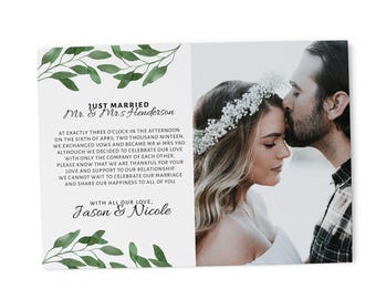 wedding announcement etsy wedding announcement photo cards