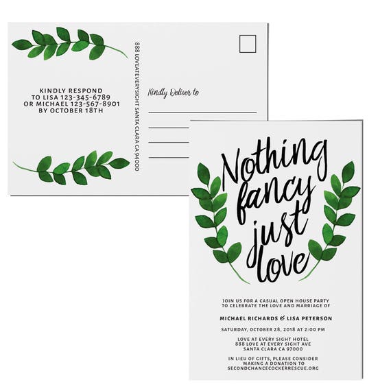 rustic wedding reception invitation postcards reception wedding party invitation cards 139 invitation postcards