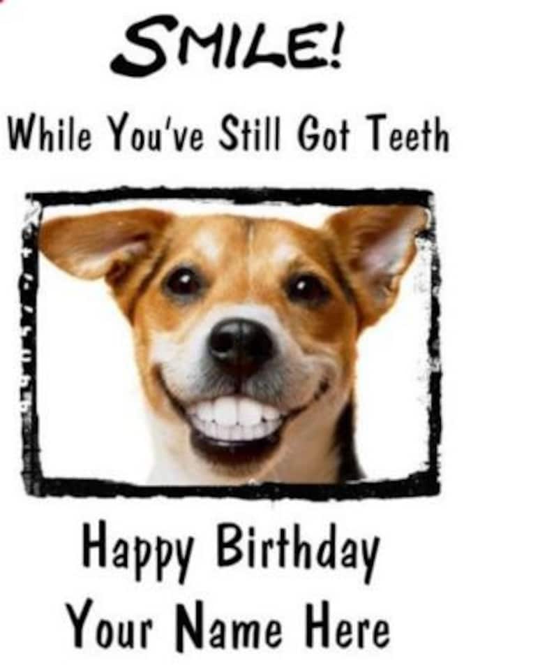 Télécharger gratuitement Images Jack Russell Teeth Humour A5 Personalised Happy Birthday Etsy dernière salutations