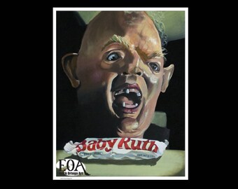 Print 11&quot;X14&quot;- The Goonies Sloth movie artwork Baby Ruth