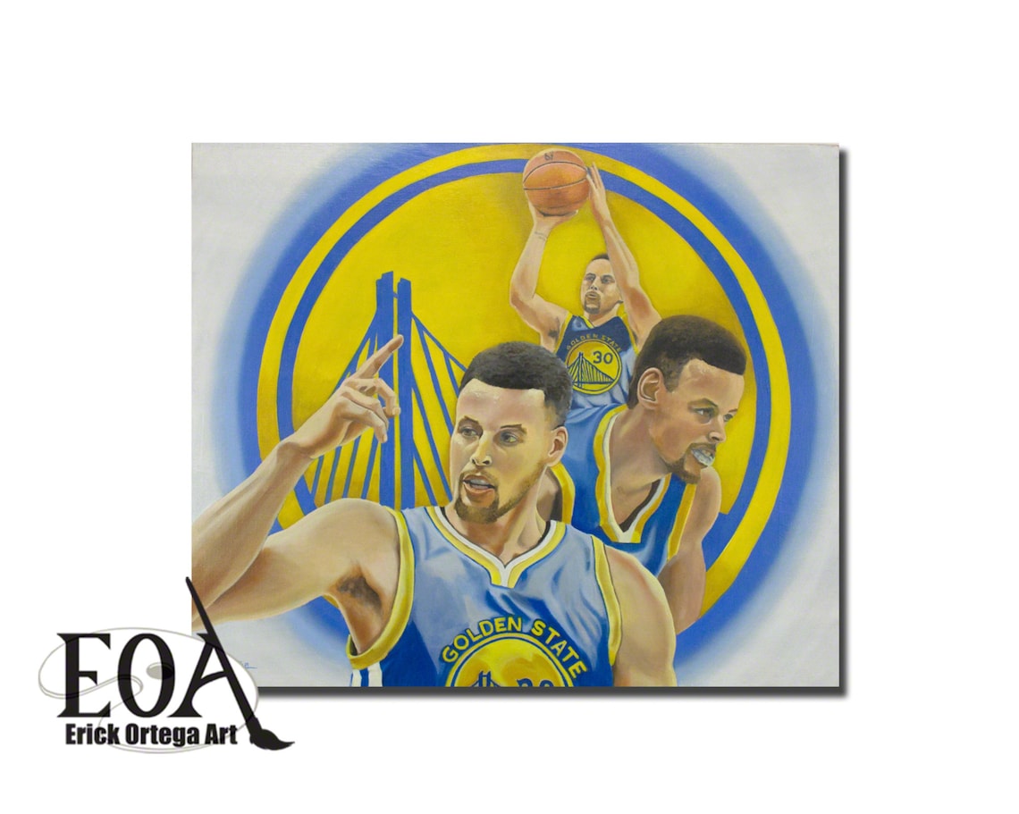 Original 24x20 Steph Curry Oil Painting Etsy Norway