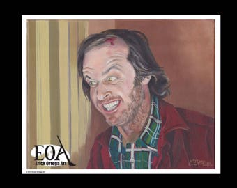 Print 8&quot;X10&quot;- Jack Nicholson from The Shining Stanley Kubrick film artwork
