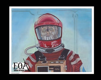 Print 8&quot;X10&quot;- Space Odyssey 2001 &quot;The Mystery&quot; Keir Dullea in Stanley Kubrick film