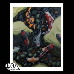 Print 11&quot;X14&quot;- Koi artwork