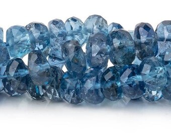AAA Grade Aquamarine Faceted Rondelle Beads from Santa Maria, Aquamarine Beads, Blue Beads, Blue Rondelle Beads, Faceted Aquamarine Rondelle