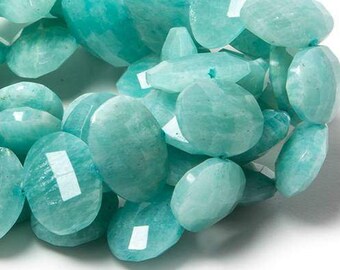 Amazonite Faceted Cushion Square Beads 8mm 11mm 8 Strand fancy shape