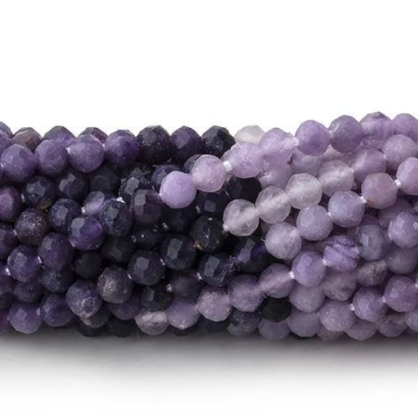 2.5mm Sugilite Microfaceted Round Beads, Purple Sugilite, Microfaceted Round Beads, Spacer Beads, Microfaceted Beads, Micro Faceted Beads